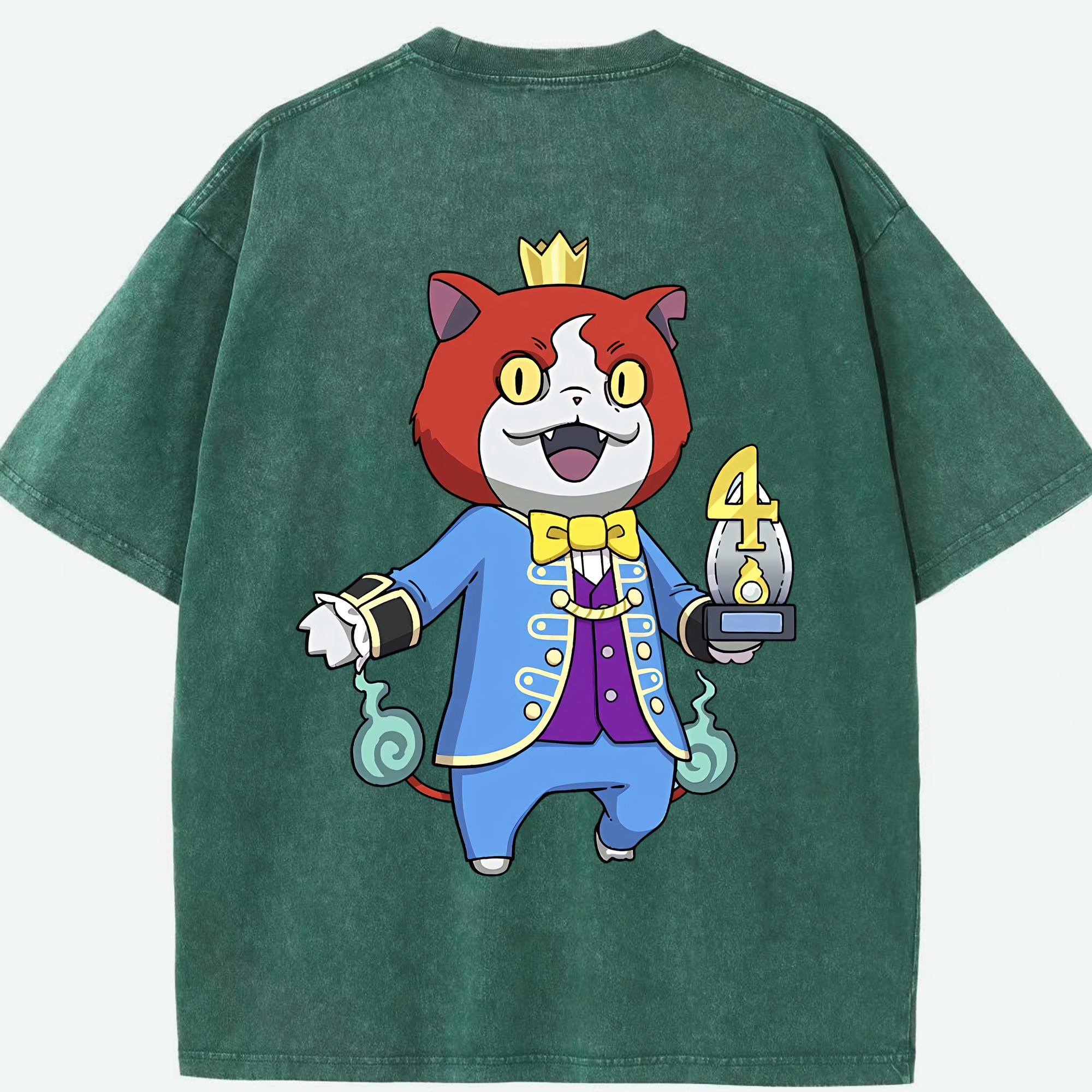 （画像用） 妖怪ウォッチ Yo-kai Watch 綿100% ヴィンテージ風 半袖Tシャツ（背面プリント）